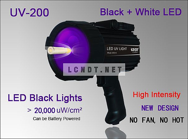 New Design - Super Powerful LED UV  Inspection Lamp UV-200 Lights (Dual UV & Whi